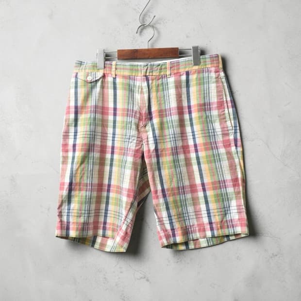 폴로 랄프로렌 체크 쇼츠 반바지 33 M0254