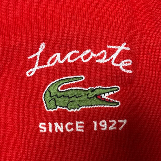 라코스테 레드 빅로고 니트