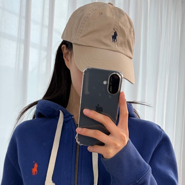 폴로 랄프로렌 베이지 코튼 치노 볼캡