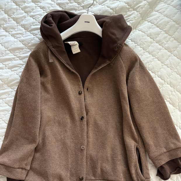 요지 니트 후디 집업