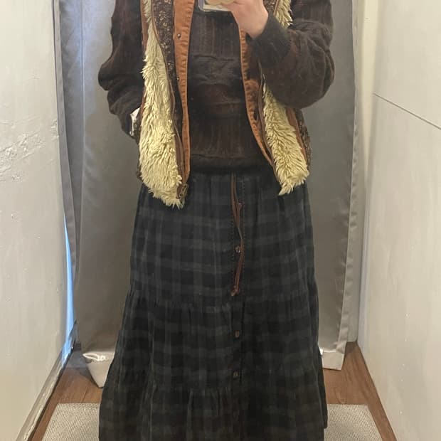 VTG 패치 레이어드 코듀로이 조끼 (투웨이)