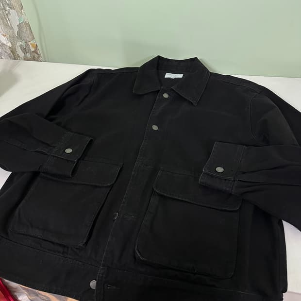 XL 커스텀어클락 오버핏 블랙 데님자켓