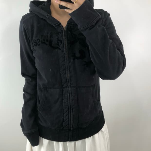 [L] 디젤 블랙 후드집업