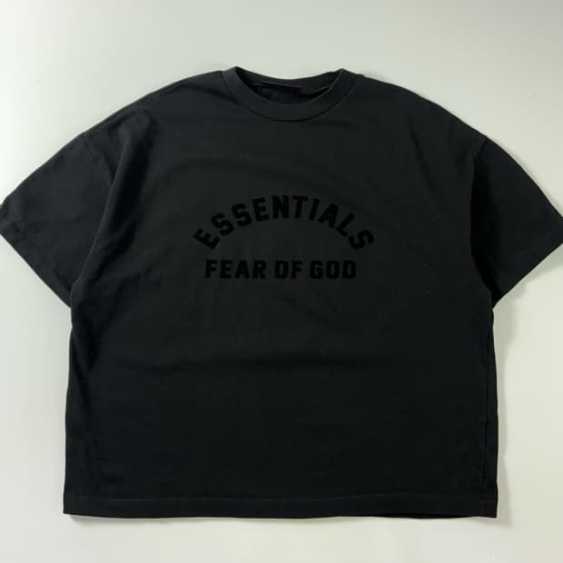 Essetials  에센셜스 피어오브갓 숏슬리브 블랙 반팔티셔츠 