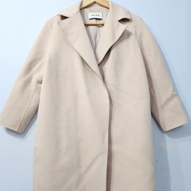 한섬 마인 MINE 핸드메이드 캐시미어 오버핏 코트 ~FREE