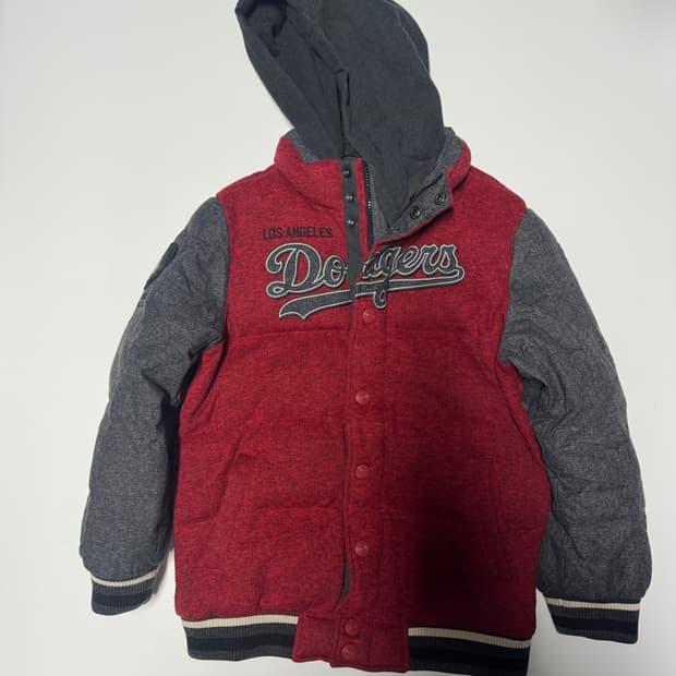 여성 MLB 키즈 다운 바시티 패딩 후드 나그랑 점퍼 145