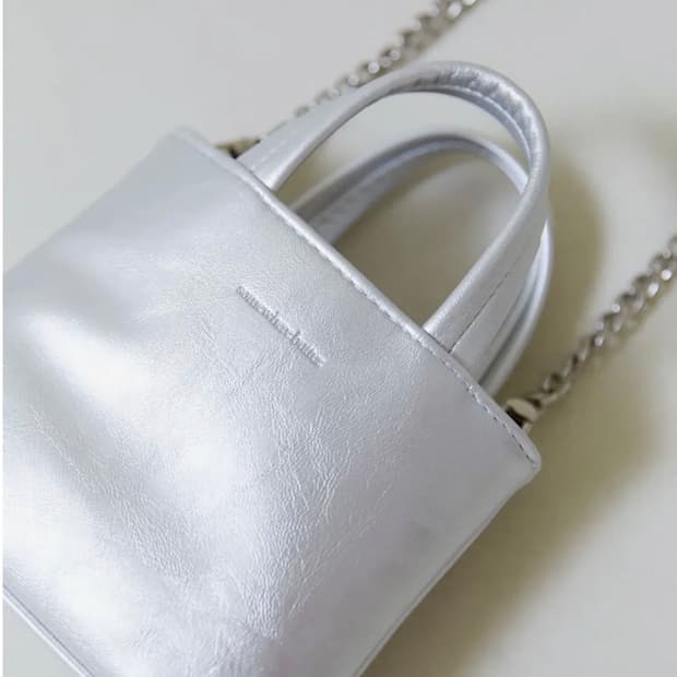 썸웨어버터 mini toast bag - silver