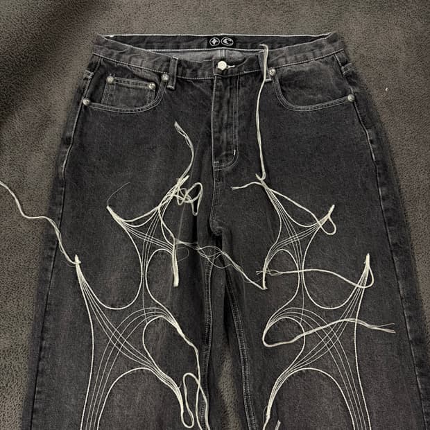 [정품/3] 떠그클럽 트라이벌 트리 데님 떠그 팬츠