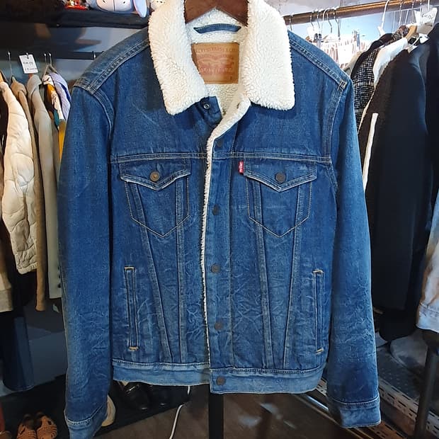 무배 리바이스 뽀글이 데님 트러커 자켓 S사이즈 2200323