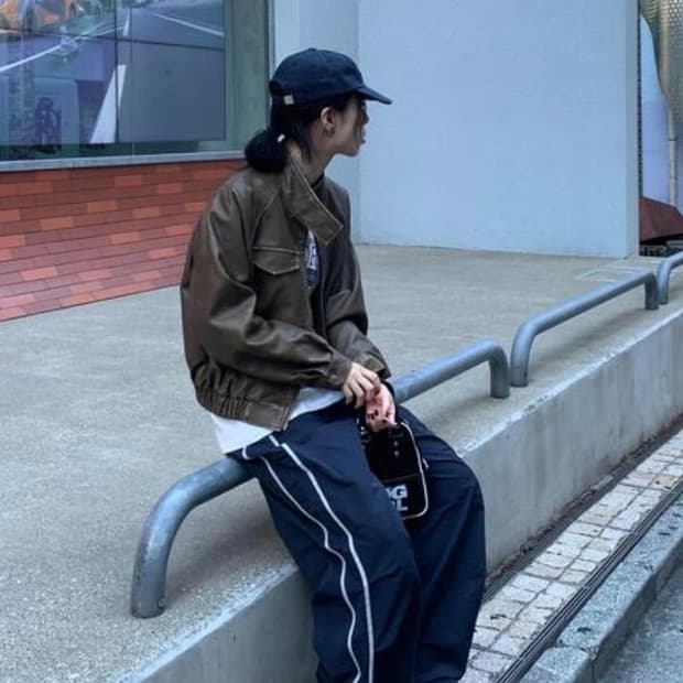 릿킴 빈티지 레더 워싱 봄버 자켓 새상품