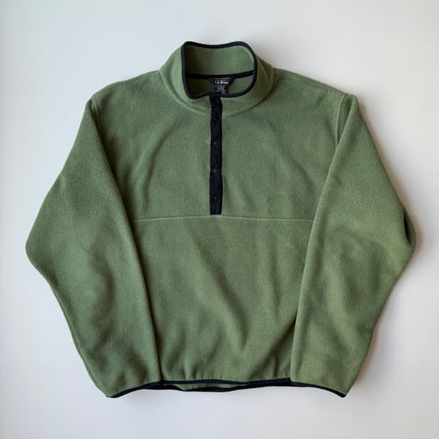 LLBEAN 엘엘빈 플리스 풀오버 그린