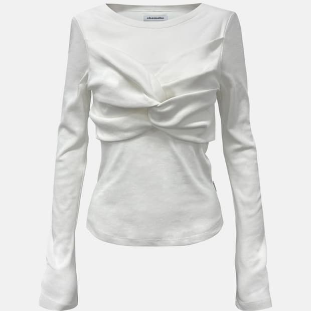 체메씨 KNOT LONG SLEEVE TEE (IVORY)