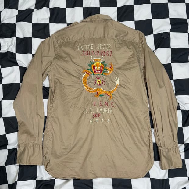 폴로 랄프로렌 미군 드래곤 자수 워크셔츠