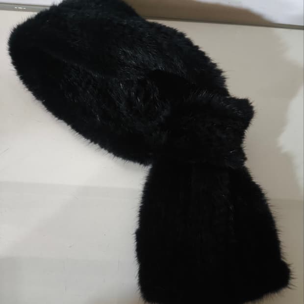 진도 천연밍크 모피 목도리