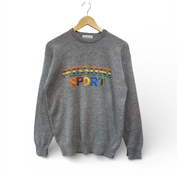 미쏘니 스포츠 크루넥 울 니트 