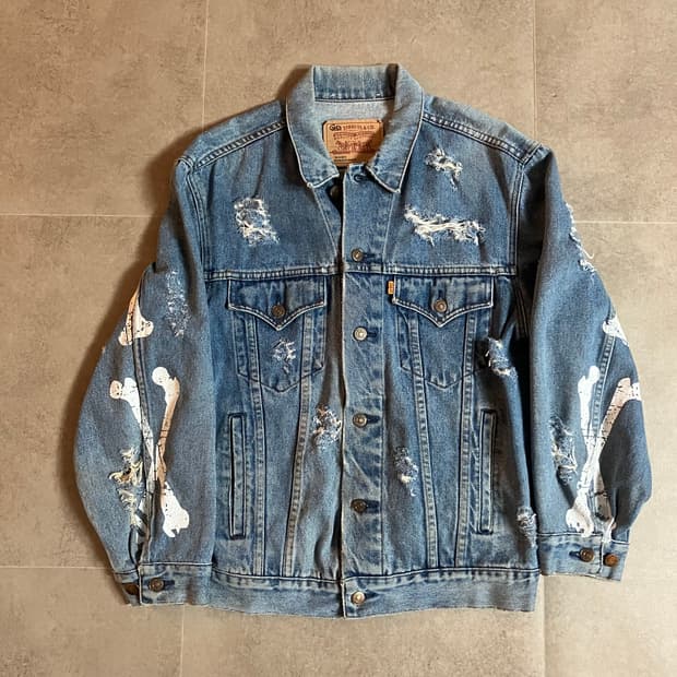 리바이스 데님 트러커 자켓 본 커스텀