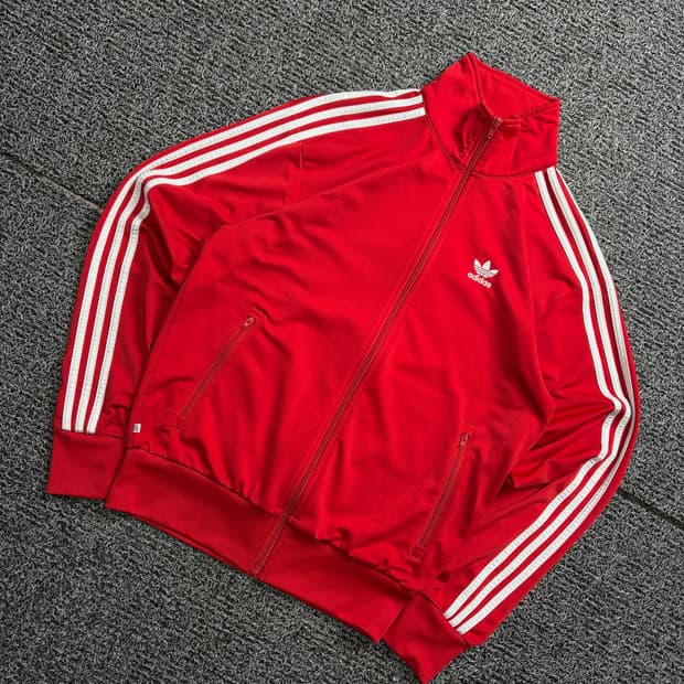 아디다스 신형 파이어버드 박시핏 트랙탑 져지 레드 2001