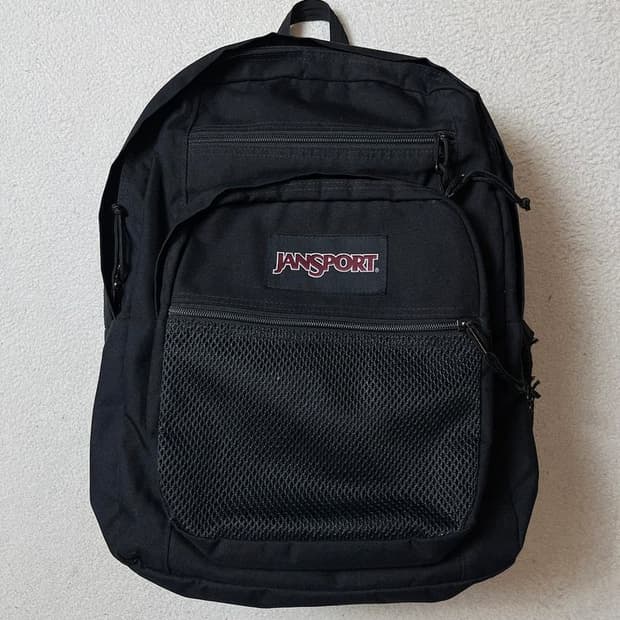 잔스포츠 빈티지 빅캠퍼스 블랙 백팩 Q1253