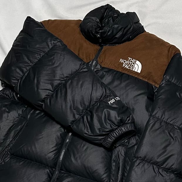 95 노스페이스 화이트라벨 눕시 700 LTD 스웨이드 포인트 구스다운 