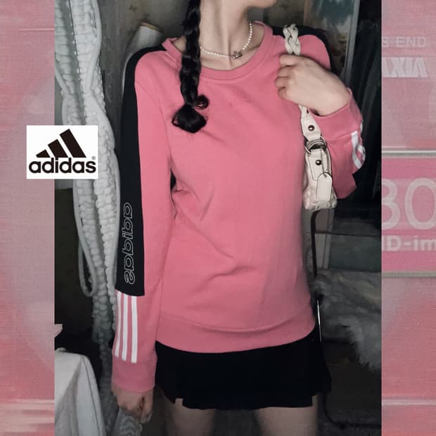 아디다스 핑크 맨투맨 상품이미지1