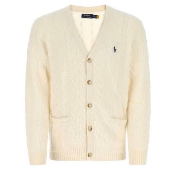 폴로랄프로렌 걸즈 케이블 니트 가디건 포켓로고