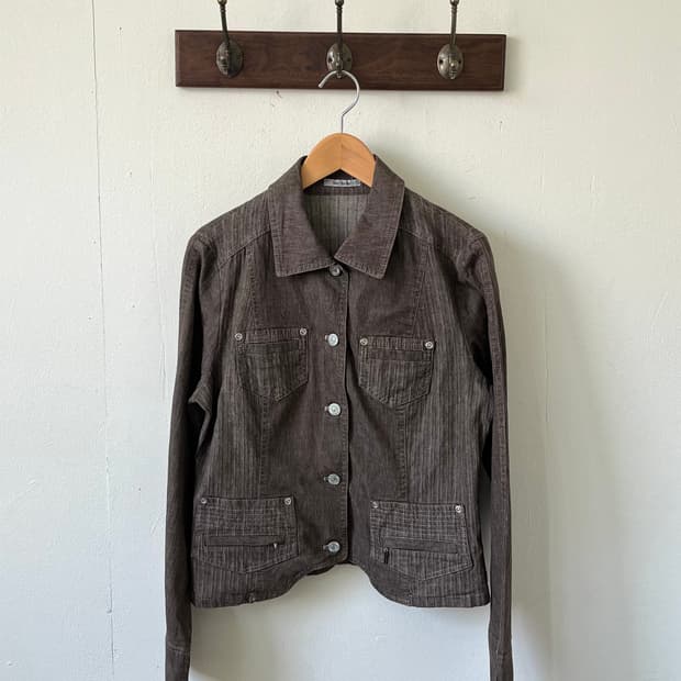 vie orne 브라운 데님 자켓 