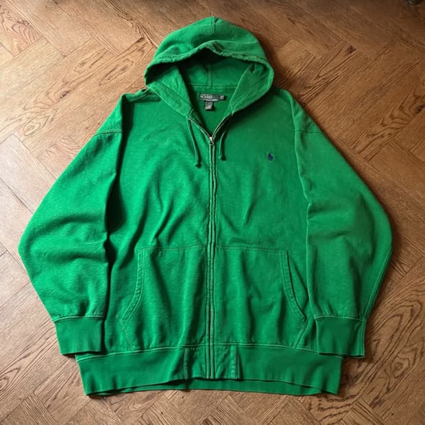 [3XL]폴로 랄프로렌 빅사이즈 그린 후드 집업