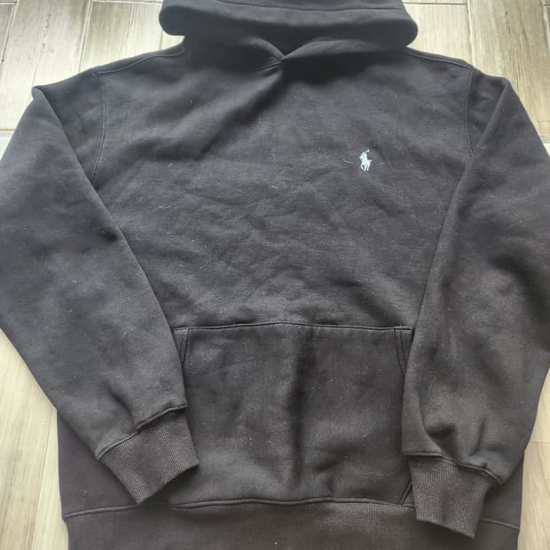 폴로 랄프로렌 기모 후드티 블랙 L