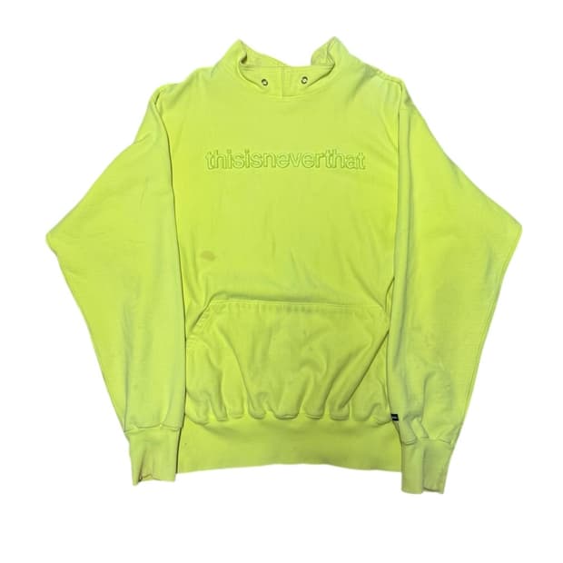 디스이즈네버댓 형광 하이넥 맨투맨