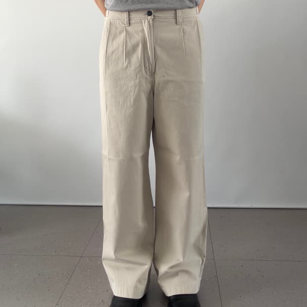 고낙 워시드 치노 팬츠 washed chino pants - ivory