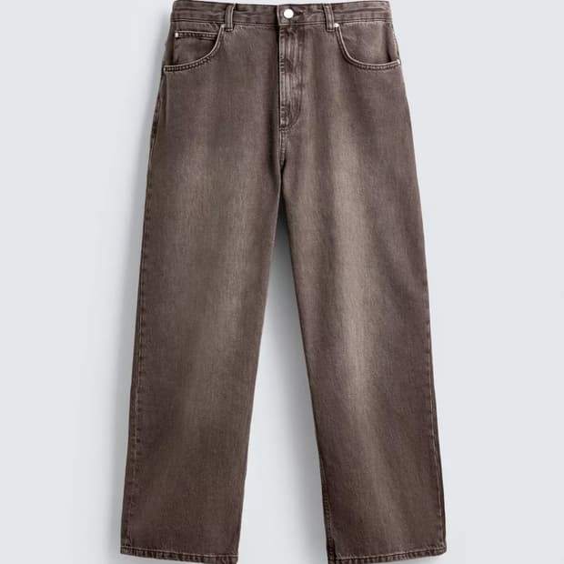 Zara 자라 배기핏 브라운 데님 와이드 청바지 리바이스
