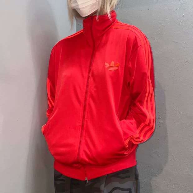 ADIDAS 파이어버드 레드 네온 라인 져지