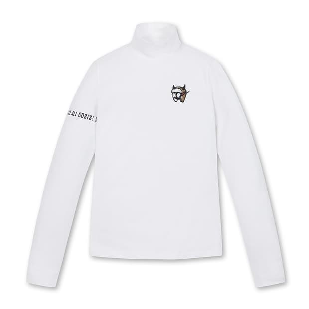 WAAC 여성 엠보로고 하이넥 이너 티셔츠 2사이즈 새상품