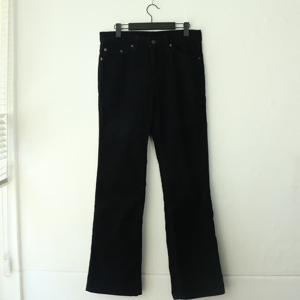 리바이스 517 블랙 코듀로이 부츠컷 팬츠