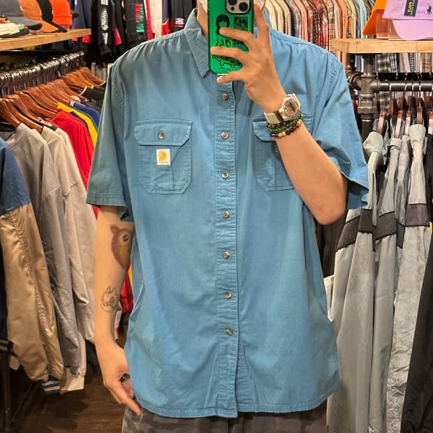 [HI] 칼하트 반팔셔츠 블루