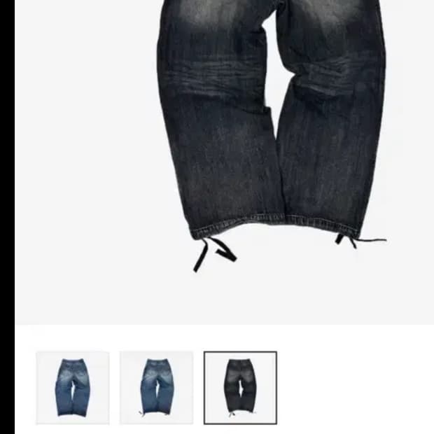 논노드 더블 포켓 재패니스 데님 블랙 사이즈 1