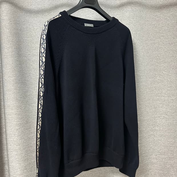 디올 오블리크 인서트 니트 딥블루 (XXL)