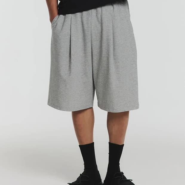 무신사 스탠다드 코튼메쉬 버뮤다 쇼츠 그레이 