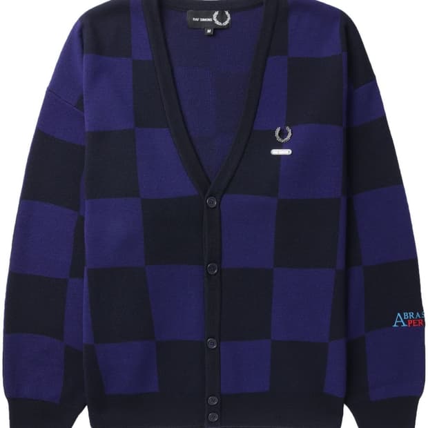 라프시몬스x프레드페리 체커보드 가디건