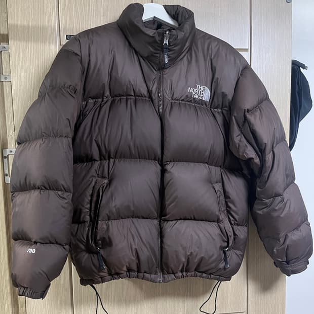 노스페이스 센터로고 눕시 무광 브라운 L