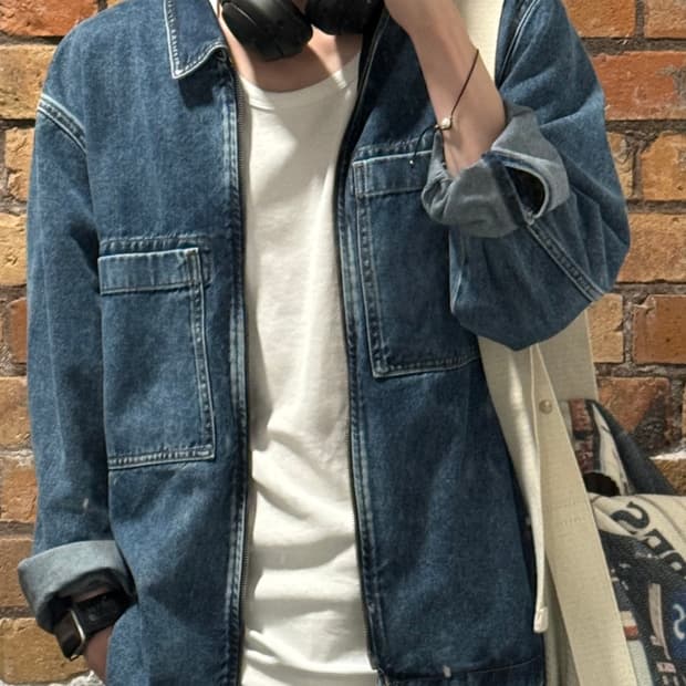 COS(코스) 데님 투웨이 집업 자켓 XL