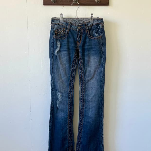 Japan Vtg 트임 패치 데님 진