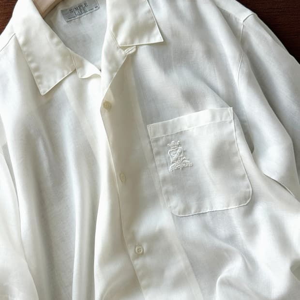 JPN made linen blend H/S shirt
