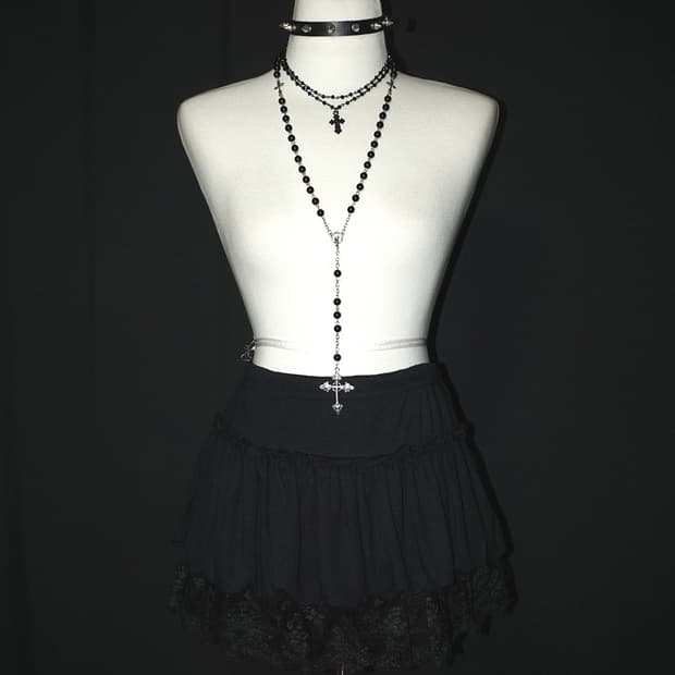 (ji.maxx) gothic lace pumpkin skirt