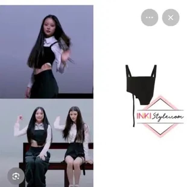 hyein seo 혜인서 asymmetric crop top (하니 착)