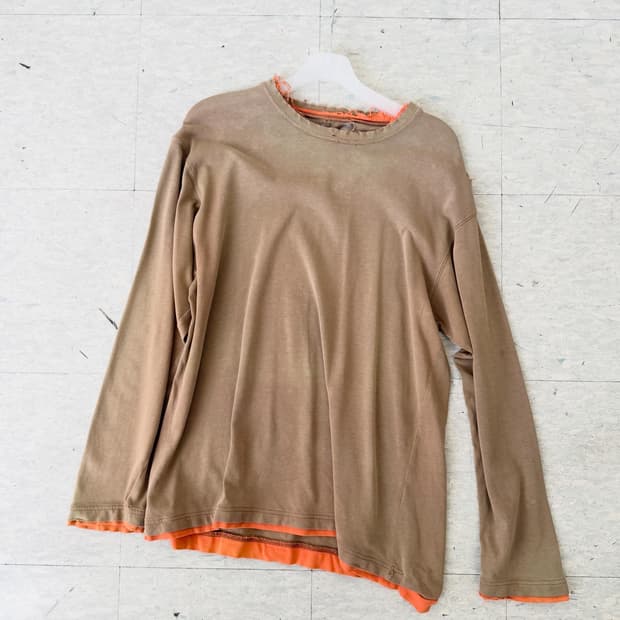 Faded Distressed Layered Long Sleeve