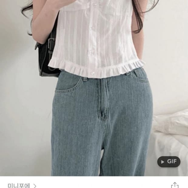 미니포에 블라우스 나시 탑