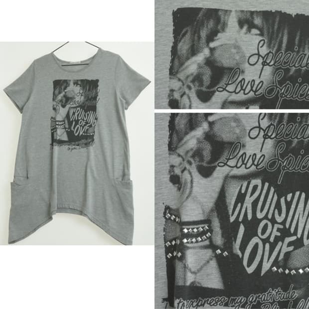 스터드 탑 갸루펑크락시크