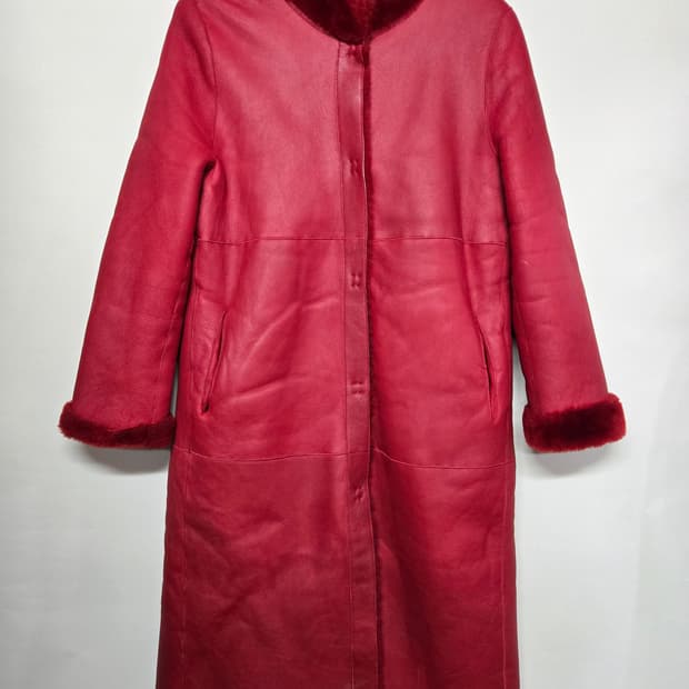 CelebShop edition 레드 천연 양모 코트 66