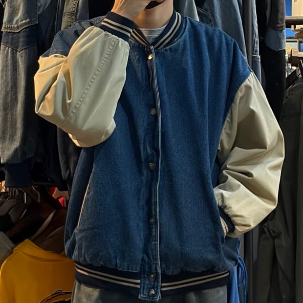 [NO.9] VTG 데님 바시티자켓